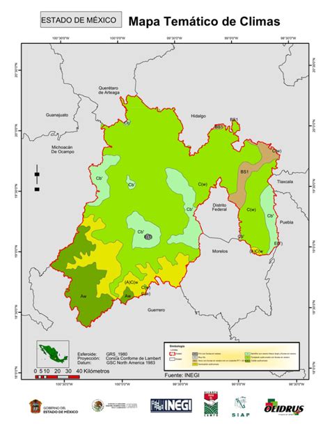 Mapa Temático de Climas