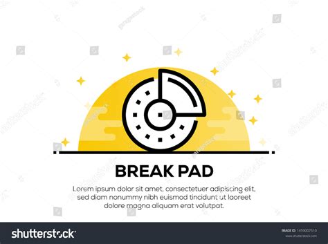 Break Pad Illustration Icon Concept Stock Vector Royalty Free 1459007510