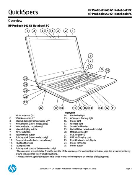 1edd064c 6dbc 4e21 B0c3 D48ff042659 C QuickSpecs HP ProBook 650 G1