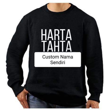 Jual Sweaterpolos Basic Sablon Harta Tahta Nama Size M Xxl Pria