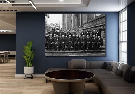 Solvay Conference Canvas Wall Art Names Heisenberg Bohr Curie