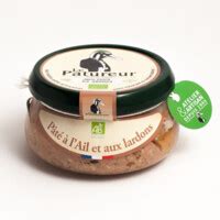 Pâté à l ail et aux lardons Bio LE PATUREUR le pot de 150g à Prix