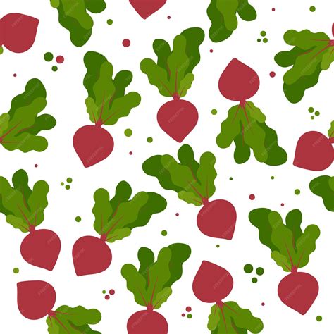 Premium Vector Beet Root Flat Design Seamless Pattern Seamless