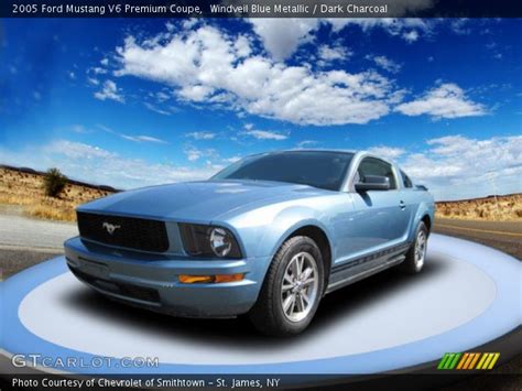 Windveil Blue Metallic 2005 Ford Mustang V6 Premium Coupe Dark Charcoal Interior Gtcarlot