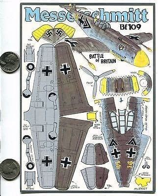 Papercraft Messerschmitt bf109 Modèles en papier Avion en papier