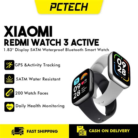 Xiaomi Redmi Watch Active Screen Atm Waterproof Fitness Tracker