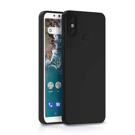 Pikkme Mi A2 Back Cover Soft Matte Liquid Silicone TPU Camera