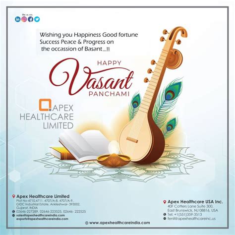Apex Healthcare Limited On Linkedin Vasant Panchami Also Known As