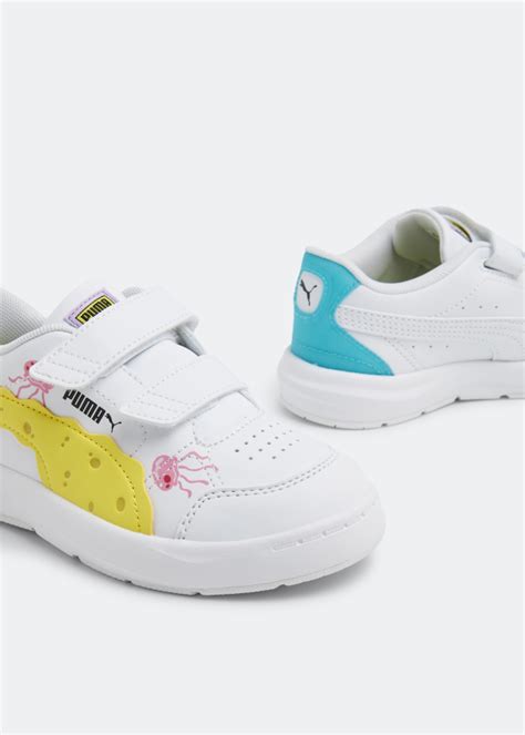 Puma X Spongebob Evolve Court Sneakers For Unisex White In UAE