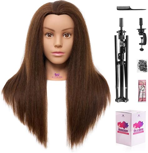 Amazon Mannequin Head With Human Hair Szcy Llc Dark