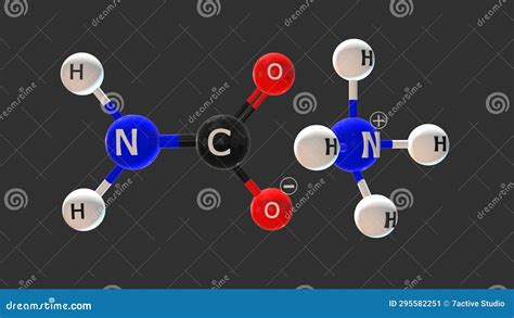 Ammonium Carbamate NH H NCO 3D Illustration Stock Illustration