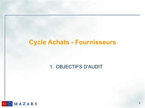 S Minaire De Formation M Thodes Daudit Cycle Achats Fournisseurs