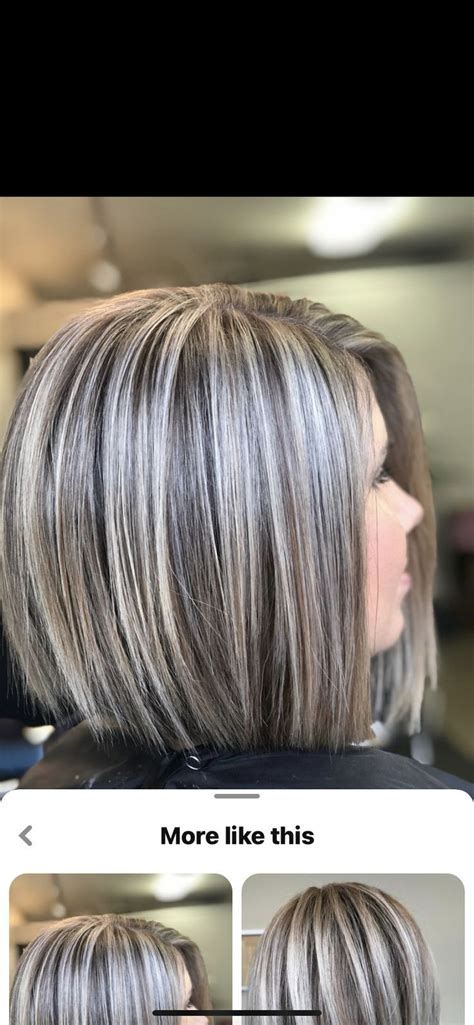 Pin on Haircut | Blonde hair with grey highlights, Grey hair ...