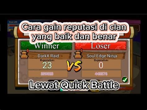 Cara Mendapatkan Reputation Di Clan Shinobi Warfare Youtube