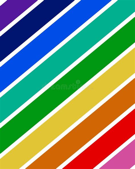 Rainbow Color Stripes Diagonal Pattern Stock Illustration