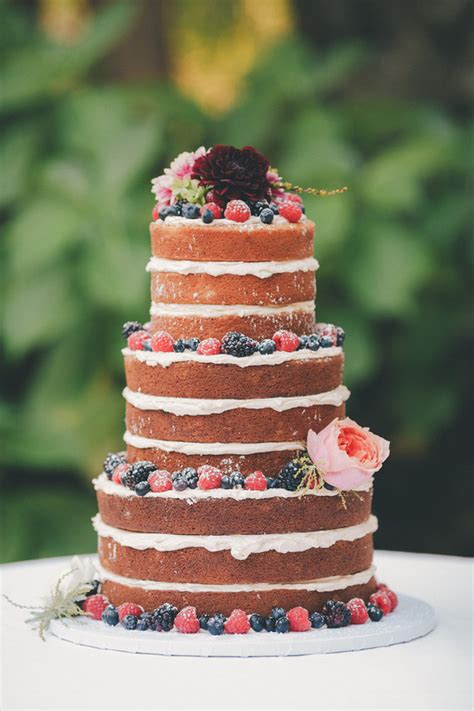 Layered Naked Cake Wedding Party Ideas Layer Cake