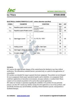 Bta B Triac Datasheet And Replacements Alltransistors