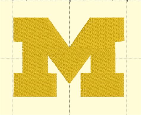 Michigan Block m .PES File - Etsy