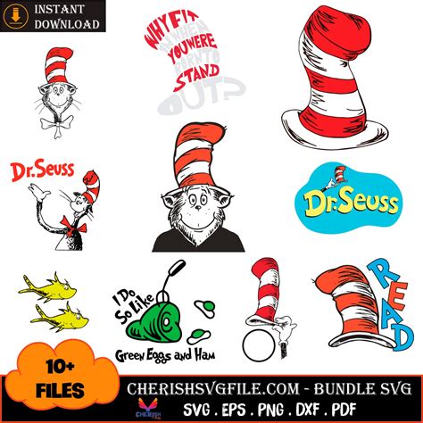 10 Files Dr Seuss Hat Bundle Svg Dr Seuss Svg Hat Bundle S Inspire