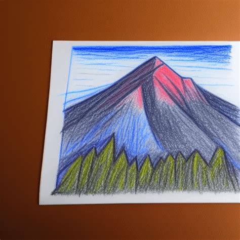 Dessin De Montagne Aux Crayons De Couleur Creative Fabrica