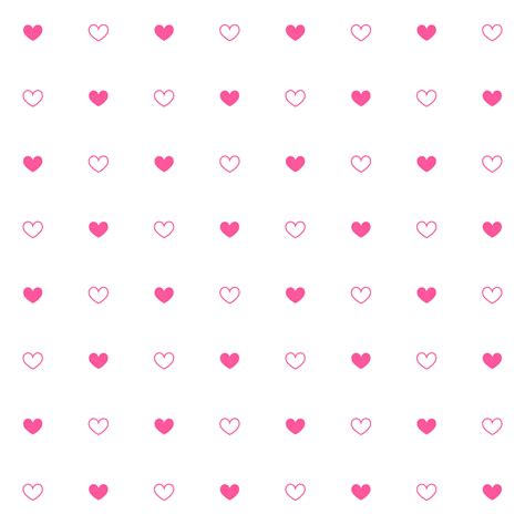 Seamless Heart Pattern In Vector Illustration Cute Simple Design For