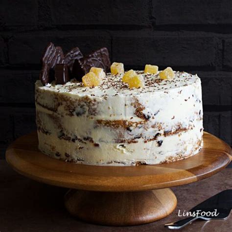 Semi Naked Ginger Birthday Cake With Lemon Curd Icing