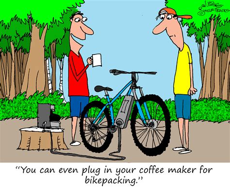 E Bikepacking Conveniences Cartoon Singletracks Mountain Bike News