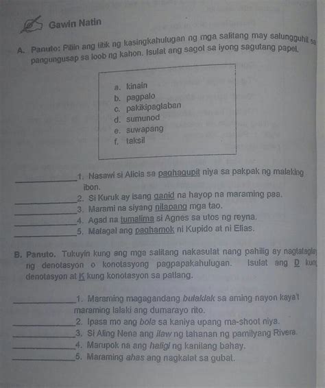 Piliin Ang Titik Ng Kasingkahulugan Ng Mga Salitang May Salungguhit Sa