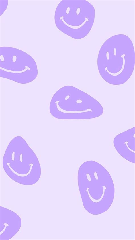 Purple smiley face smile phone wallpaper background | Simple iphone ...