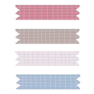 Set De Washi Tape Rayas Pastel Png Dibujos Cintas Washi Cinta