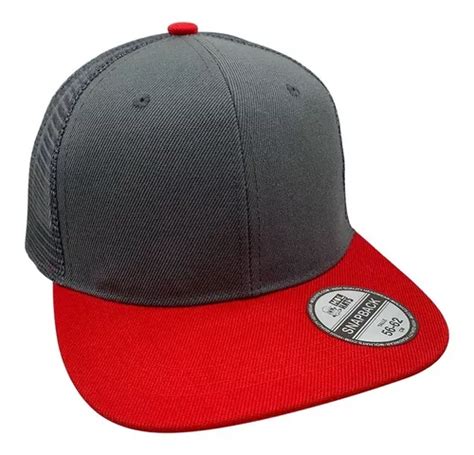 Gorra Snapback Trucker Visera Plana Frente De Tela Y Red Calidad