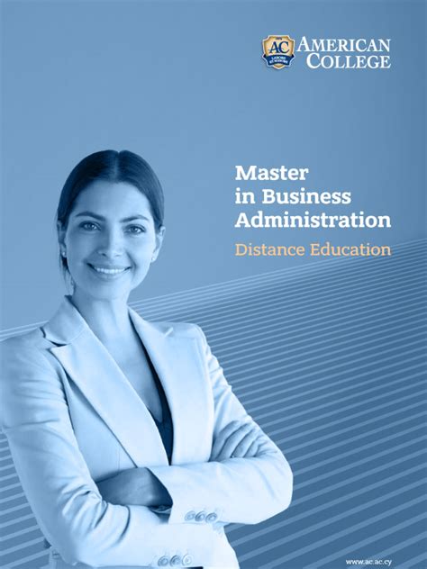 Master In Business Administration Distance Education American College