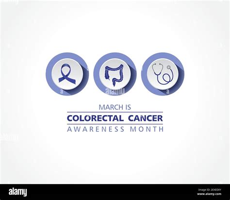 Vector Illustration Of Colorectal Cancer Awareness Month Observed In