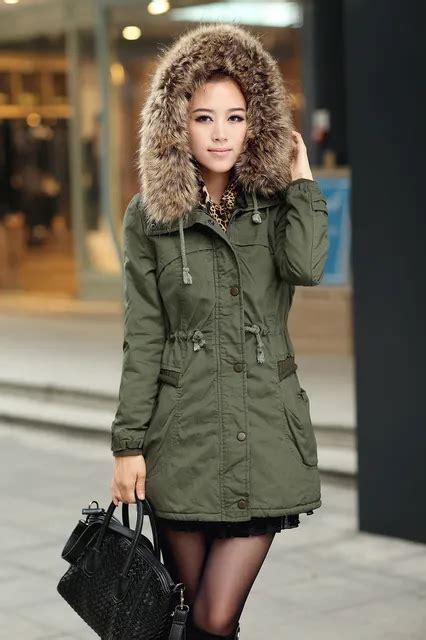 Military Green Parka Womens Military Jacket Chaquetas Militar Mujer