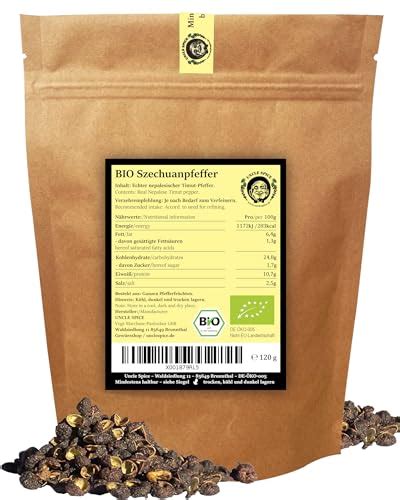 Uncle Spice Bio Szechuan Pfeffer Timut 120g Nepal Kaffee Tee