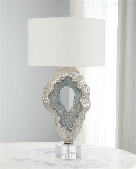 John Richard Collection Glass Geode Table Lamp Neiman Marcus