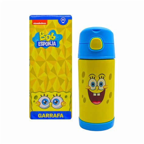 Garrafa Click Modelo Bob Esponja Ml Em Inox Ref