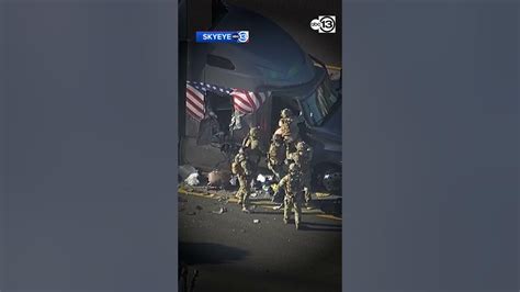 Swat Team Pulls Man From 18 Wheeler After Hourslong Standoff On East