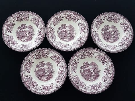 Clarice Cliff Royal Staffordshire Tonquin Plum Purple Transferware Set