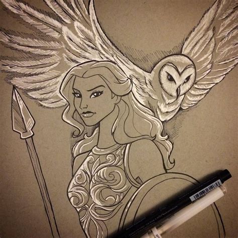 Athena Greek Goddess Drawing at GetDrawings | Free download