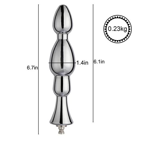 Hismith 6 15 Metal Bead Anal Dildo With KlicLok System