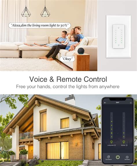 Ghome Smart Interruptor De Atenuaci N Doble Ahorro De Espacio Control