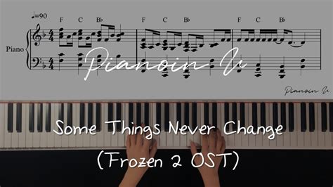 Some Things Never Change Frozen Ost Piano Cover Sheet Youtube