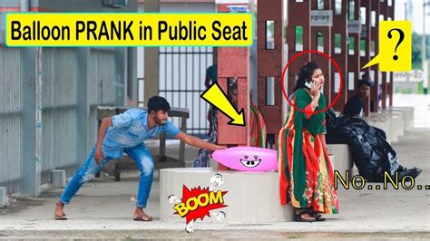 Popping Balloon Blast In Public Seat Prank Viral Popping Balloons