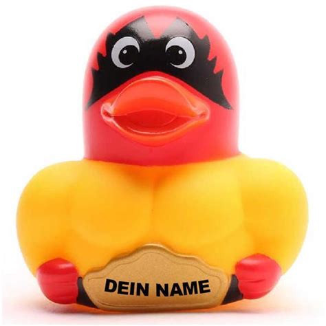 Wrestling Badeente Rote Kappe Personalisiert Von Duckshop F R