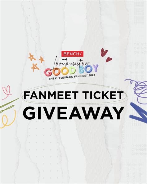 BENCH On Twitter KIM SEON HO FANMEET TICKET GIVEAWAY B One Of