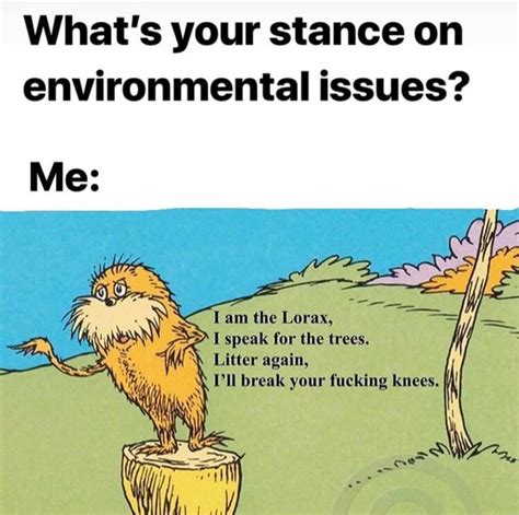 The Lorax Speaks Facts Really Funny Memes Really Funny Joke The Lorax