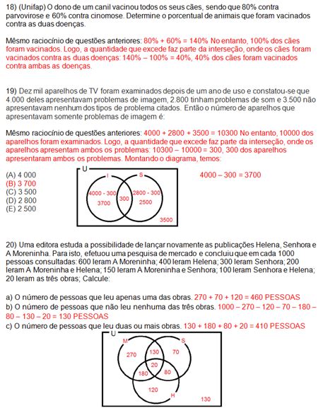 É Dia De Matemática Atividade Problemas Envolvendo Conjuntos