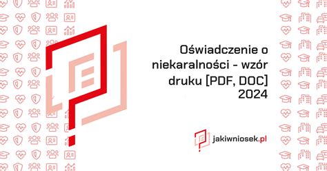 O Wiadczenie O Niekaralno Ci Wz R Druku Pdf Doc Jakiwniosek Pl