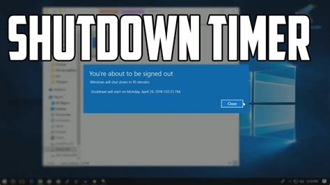 How To Shut Down Your Windows 10 Pc Laptops Using Shutdown Timer Youtube